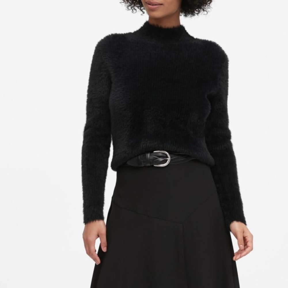 ~SOLD~ Banana Republic Mock Neck Fuzzy Sweater